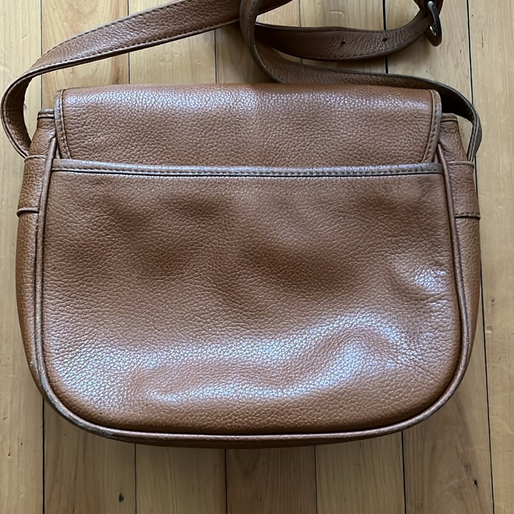 LANCEL vintage tan brown leather logo buckle purse, historic French luxury - Picture 4 of 12